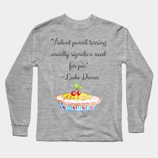 Pencil Tossing Need for Pie Long Sleeve T-Shirt